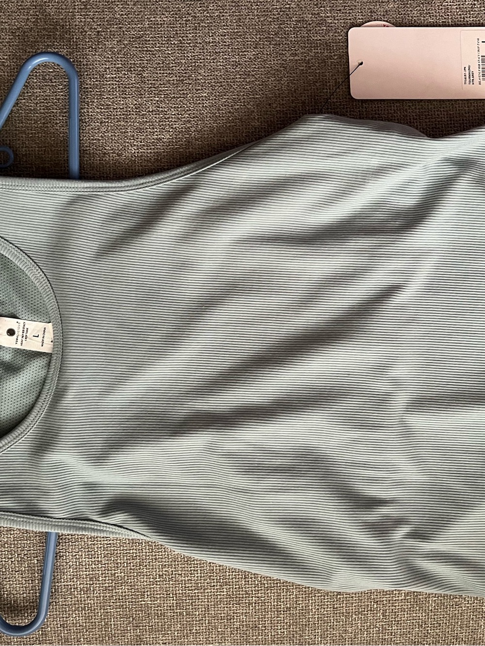 Yogalicious Ribbed Racerback Tank - Sage Green - Picture 2 of 3